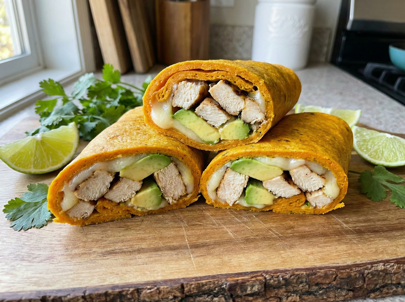 Wraps con Masa de Zanahoria