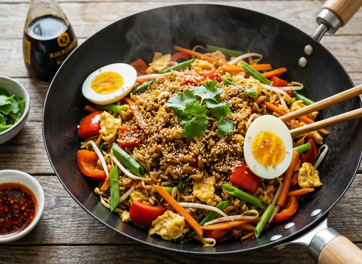 Wok de Arroz con Vegetales