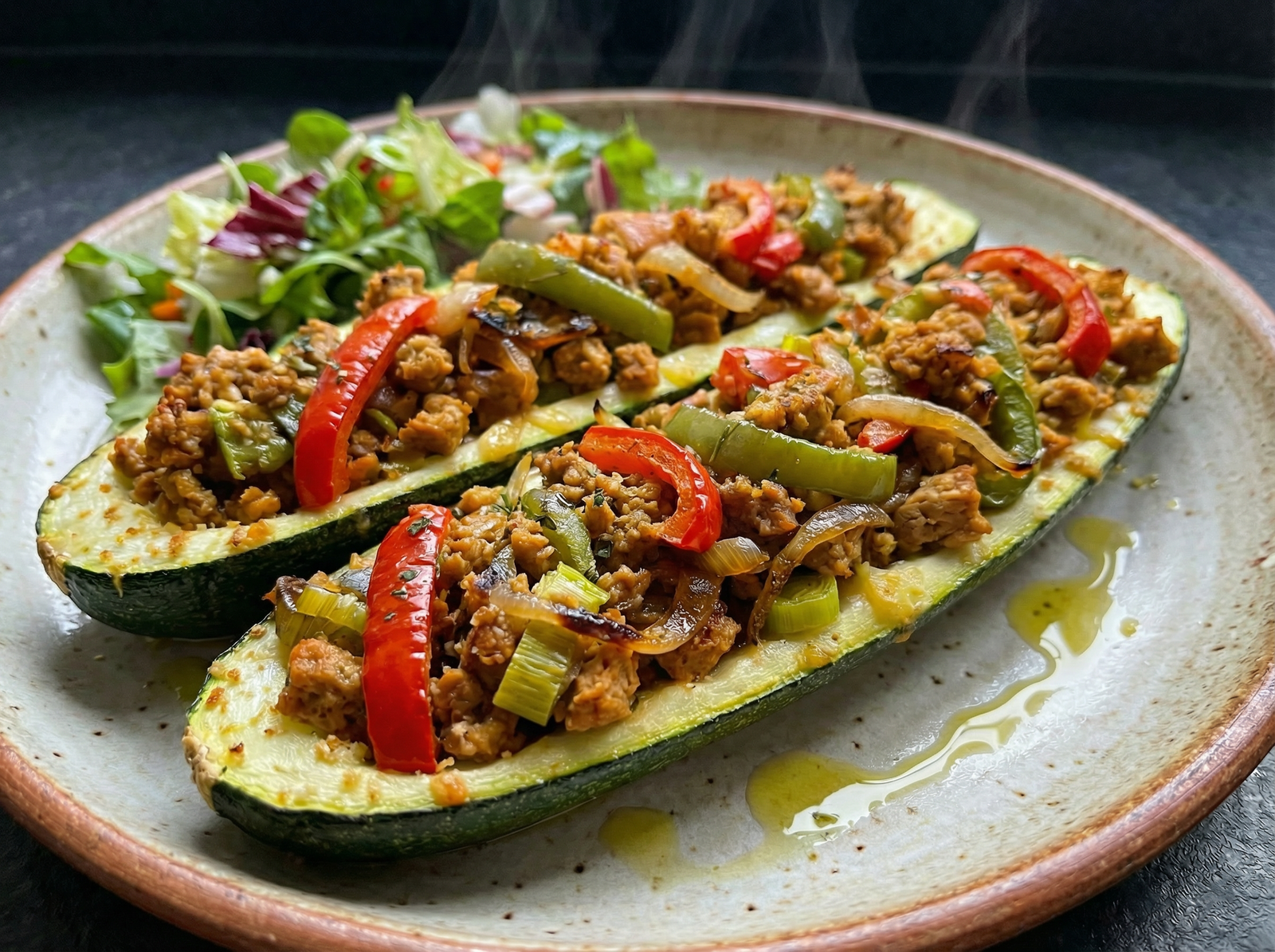Zucchini Relleno Vegan