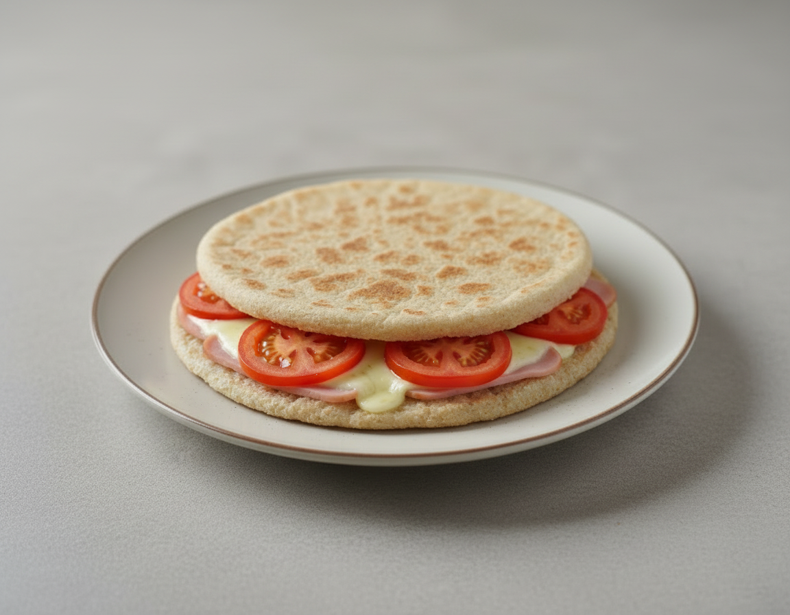 Tostado Casero de Jamón, Queso y Tomate