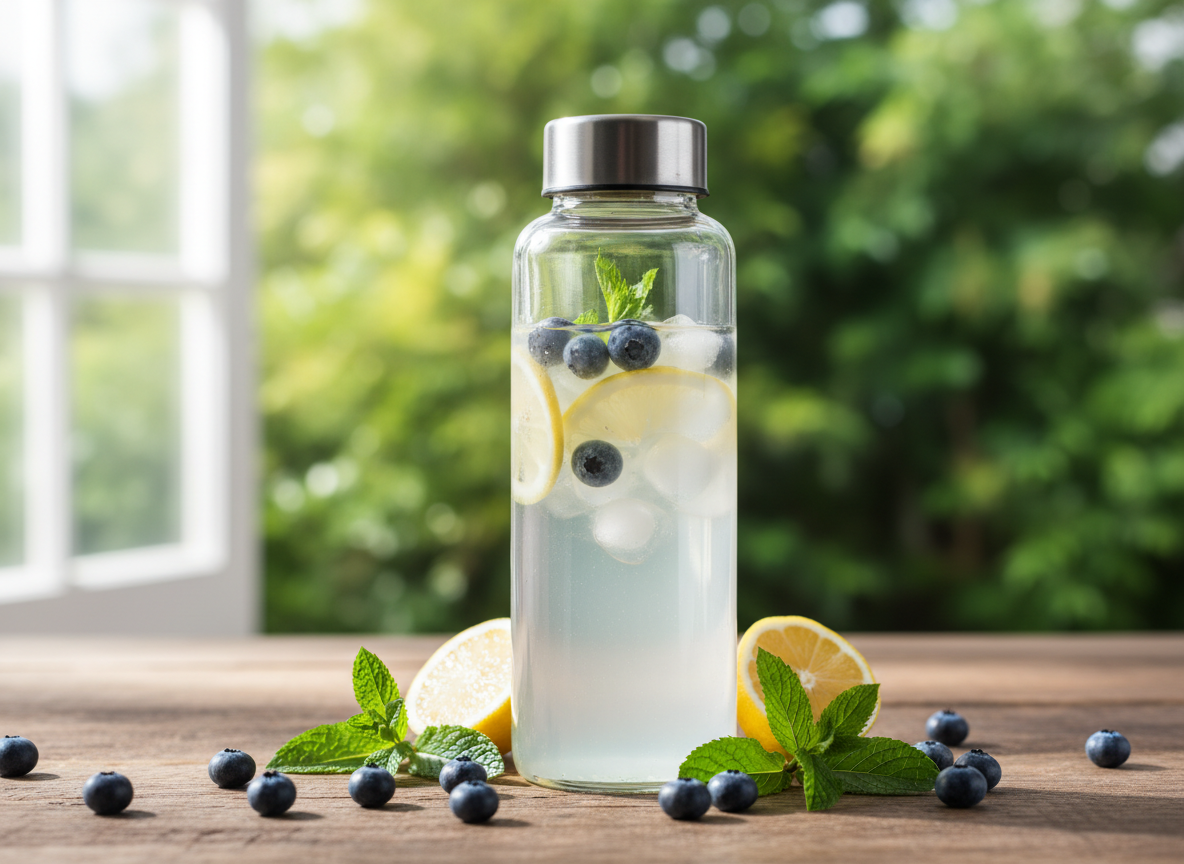 Agua Saborizada con Arándanos