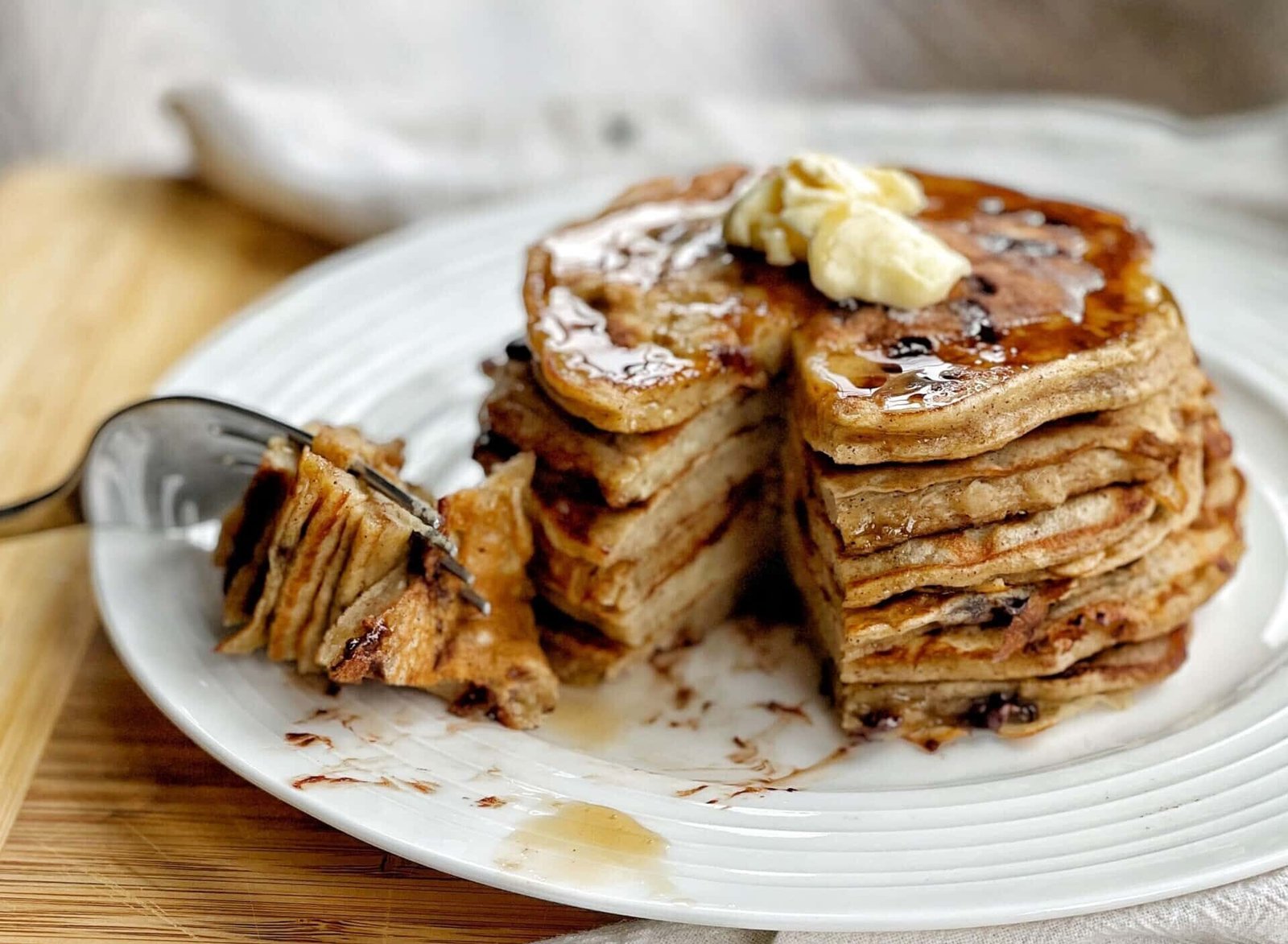 Pancakes de Banana y Chips de Chocolate