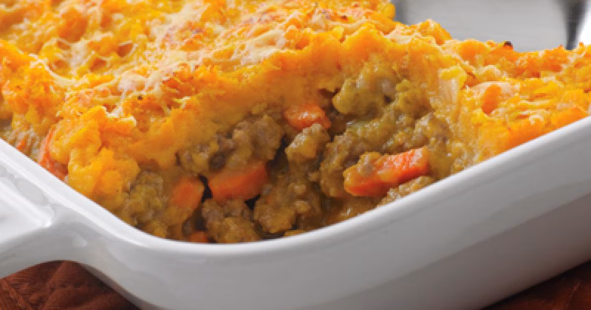 Pastel de Carne Magra con Calabaza y Choclo