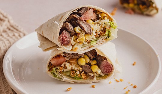 Wrap de Vegetales y Carne